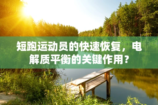 短跑运动员的快速恢复，电解质平衡的关键作用？