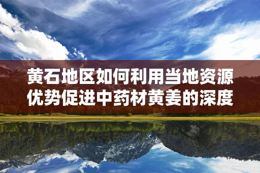 黄石地区如何利用当地资源优势促进中药材黄姜的深度开发与利用？