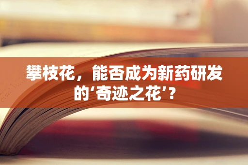 攀枝花，能否成为新药研发的‘奇迹之花’？