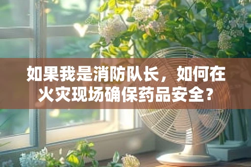 如果我是消防队长，如何在火灾现场确保药品安全？