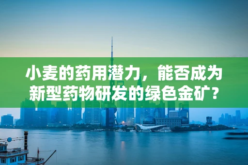 小麦的药用潜力，能否成为新型药物研发的绿色金矿？