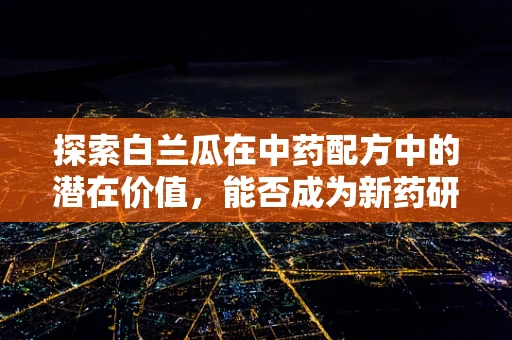 探索白兰瓜在中药配方中的潜在价值，能否成为新药研发的黄金果？