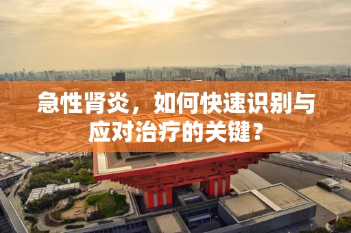 急性肾炎，如何快速识别与应对治疗的关键？