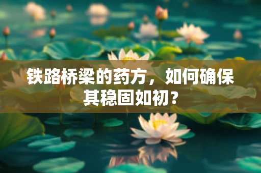 铁路桥梁的药方，如何确保其稳固如初？
