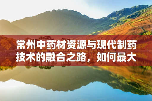 常州中药材资源与现代制药技术的融合之路，如何最大化利用当地优势？