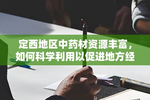 定西地区中药材资源丰富，如何科学利用以促进地方经济发展？