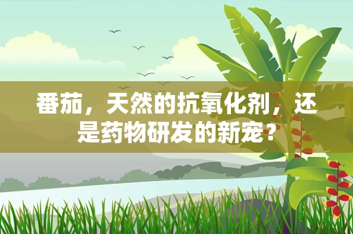 番茄，天然的抗氧化剂，还是药物研发的新宠？