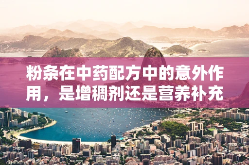 粉条在中药配方中的意外作用，是增稠剂还是营养补充剂？