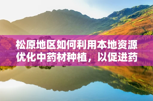 松原地区如何利用本地资源优化中药材种植，以促进药剂研发？