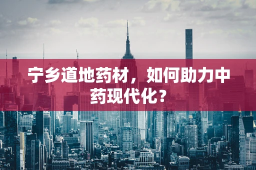 宁乡道地药材，如何助力中药现代化？