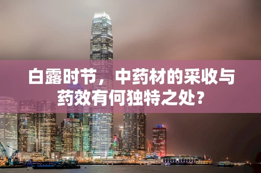 白露时节，中药材的采收与药效有何独特之处？