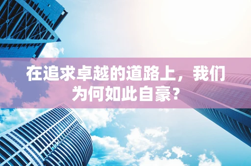 在追求卓越的道路上，我们为何如此自豪？