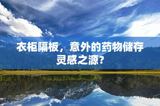 衣柜隔板，意外的药物储存灵感之源？