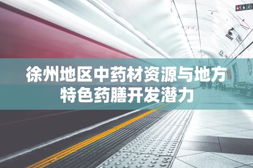 徐州地区中药材资源与地方特色药膳开发潜力