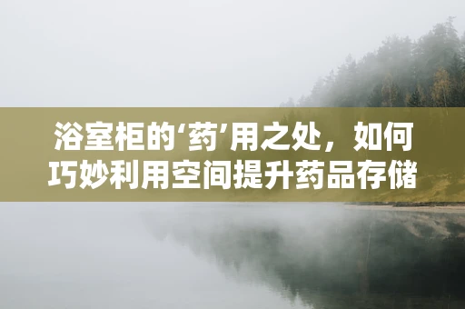 浴室柜的‘药’用之处，如何巧妙利用空间提升药品存储安全？