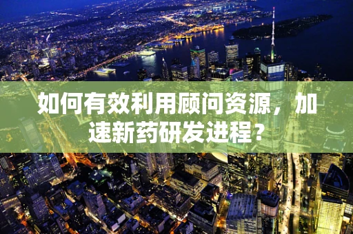 如何有效利用顾问资源，加速新药研发进程？