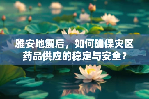 雅安地震后，如何确保灾区药品供应的稳定与安全？