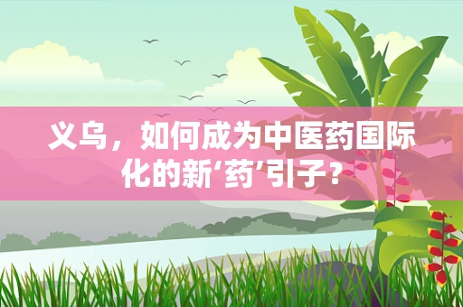 义乌，如何成为中医药国际化的新‘药’引子？
