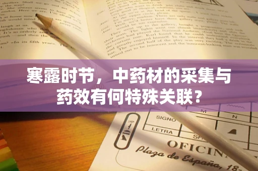 寒露时节，中药材的采集与药效有何特殊关联？