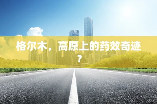 格尔木，高原上的药效奇迹？