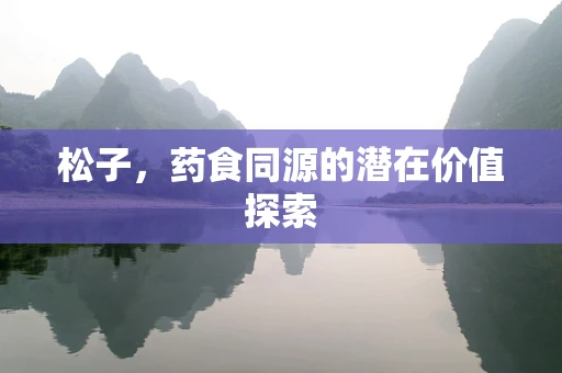 松子，药食同源的潜在价值探索