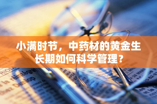 小满时节，中药材的黄金生长期如何科学管理？