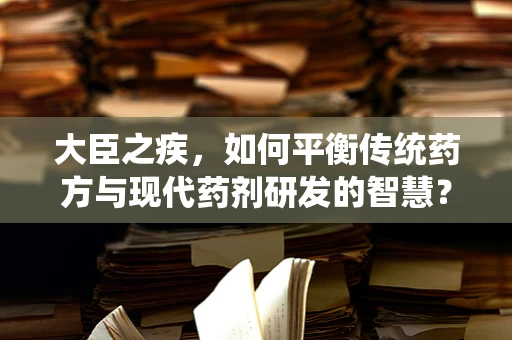 大臣之疾，如何平衡传统药方与现代药剂研发的智慧？