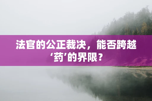 法官的公正裁决，能否跨越‘药’的界限？