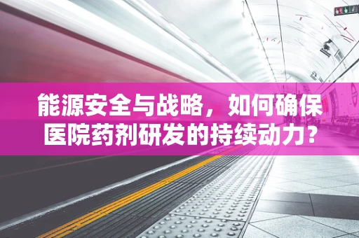 能源安全与战略，如何确保医院药剂研发的持续动力？