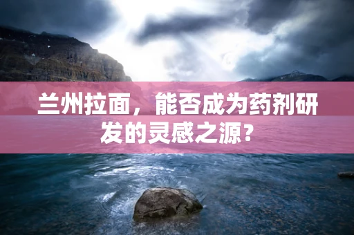 兰州拉面，能否成为药剂研发的灵感之源？