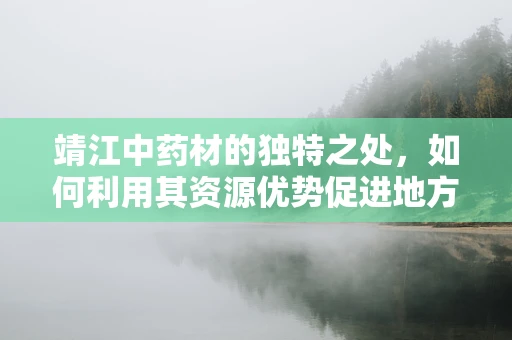靖江中药材的独特之处，如何利用其资源优势促进地方药企创新发展？