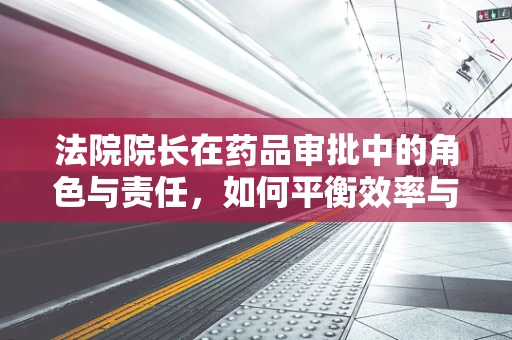 法院院长在药品审批中的角色与责任，如何平衡效率与安全？