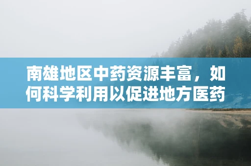 南雄地区中药资源丰富，如何科学利用以促进地方医药产业发展？