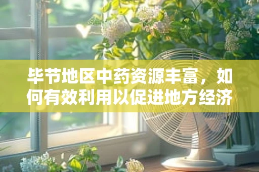 毕节地区中药资源丰富，如何有效利用以促进地方经济发展？