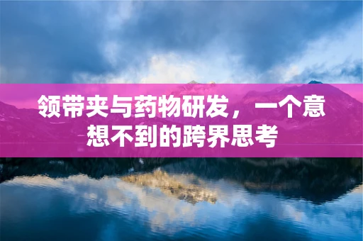 领带夹与药物研发，一个意想不到的跨界思考