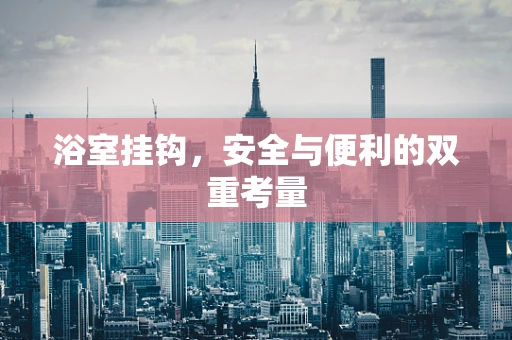 浴室挂钩，安全与便利的双重考量